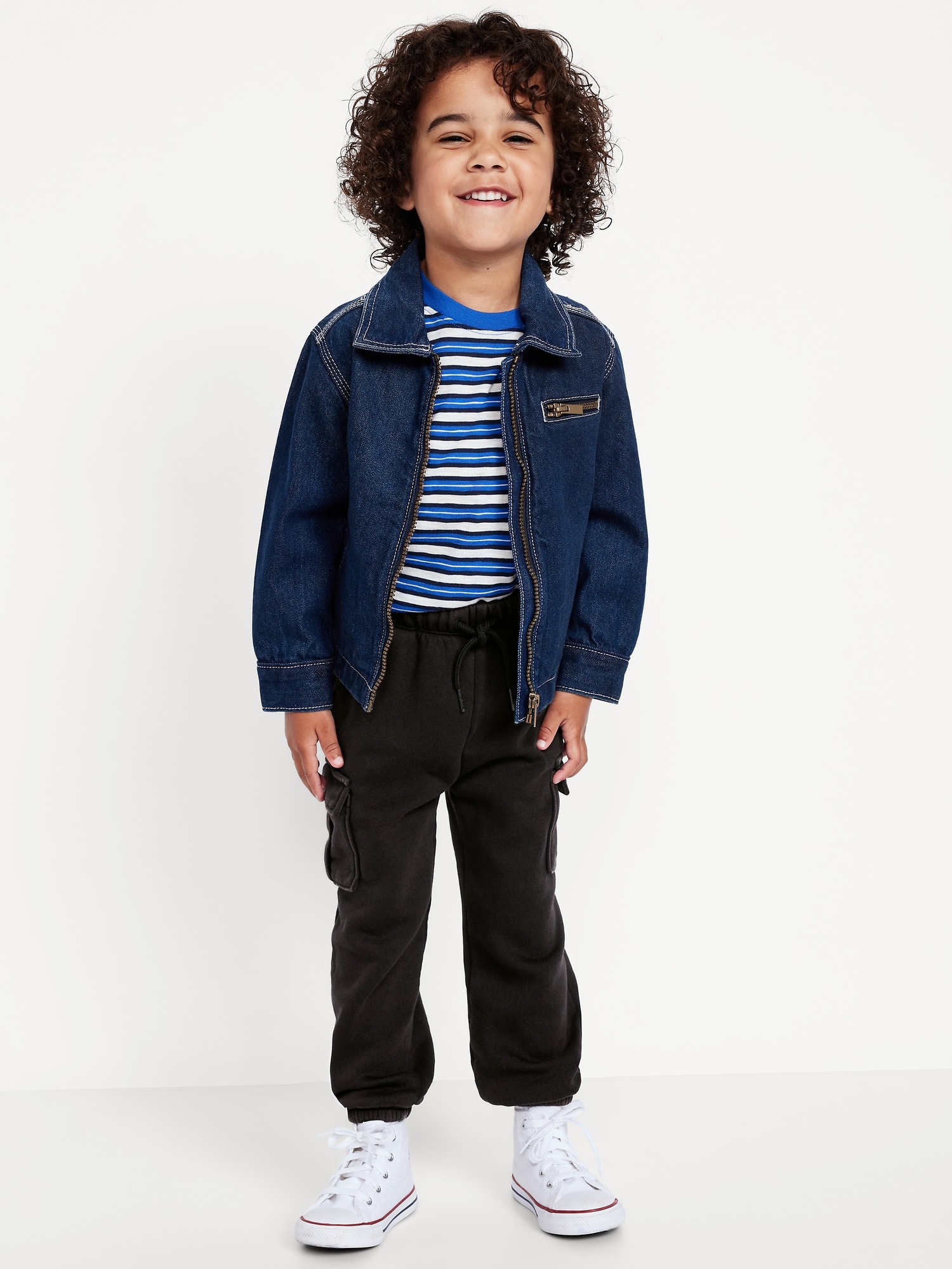 PANTALON DE JOGGING CARGO COUPE GÉNÉREUSE EN MOLLETON POUR TOUT-PETIT GARÇON
