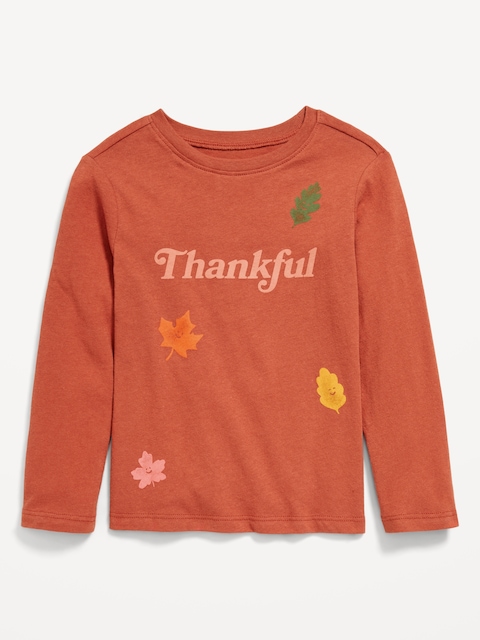 Long-Sleeve Unisex Graphic T-Shirt for Toddler