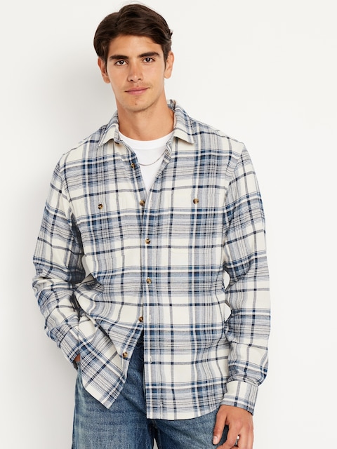 CHEMISE À CARREAUX EN FLANELLE AVEC POCHE - Flanelle Ml
