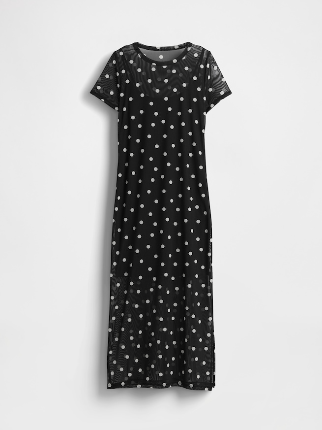 メッシュ マキシワンピース-4