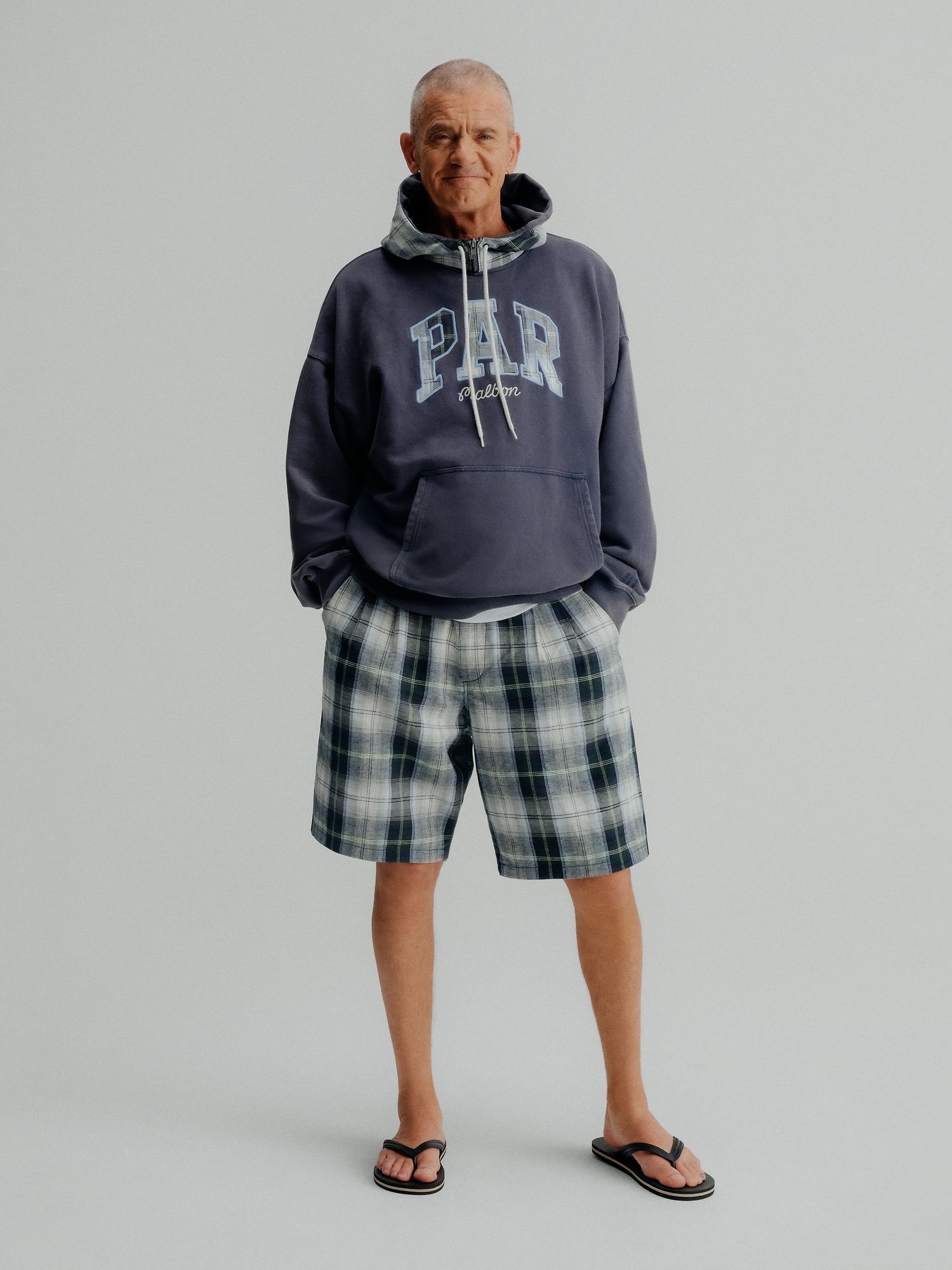 Gap × Malbon 9.5インチ プリーツ バギーショートパンツ-6