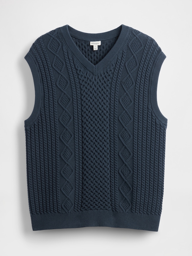 Gap × Malbon ケーブルニットベスト-7