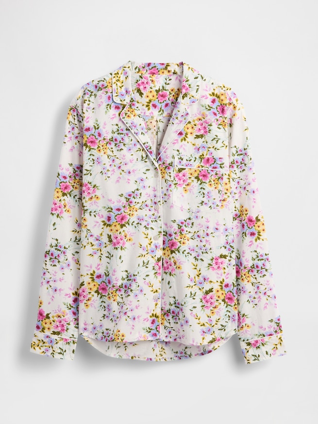 ポプリン パジャマシャツ-4