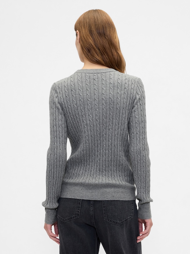 CashSoft カシミヤタッチ ケーブルニット セーター-1