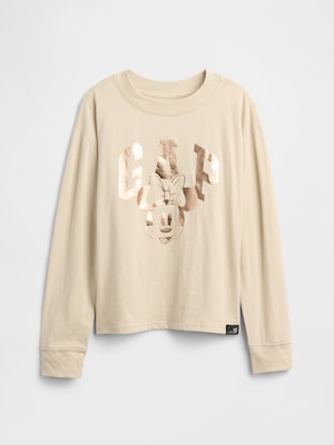 GapKids × ディズニー ミニーマウス  リラックスフィット GAPロゴTシャツ