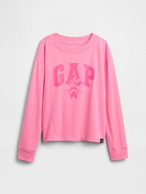GapKids × ディズニー ミニーマウス  リラックスフィット GAPロゴTシャツ