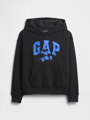 GapKids × ディズニー ミッキーマウス リラックスフィット GAPロゴパーカー