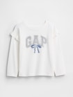 babyGap GAPロゴ ラッフルフリル クルーネックTシャツ-0