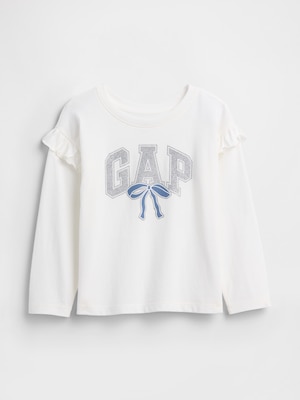 babyGap GAPロゴ ラッフルフリル クルーネックTシャツ