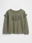 babyGap GAPロゴ ラッフルフリル クルーネックTシャツ-0
