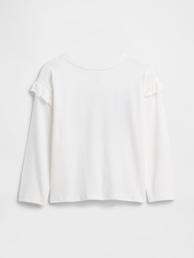 babyGap GAPロゴ ラッフルフリル クルーネックTシャツ-1