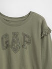 babyGap GAPロゴ ラッフルフリル クルーネックTシャツ-2