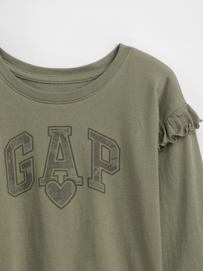 babyGap GAPロゴ ラッフルフリル クルーネックTシャツ-2