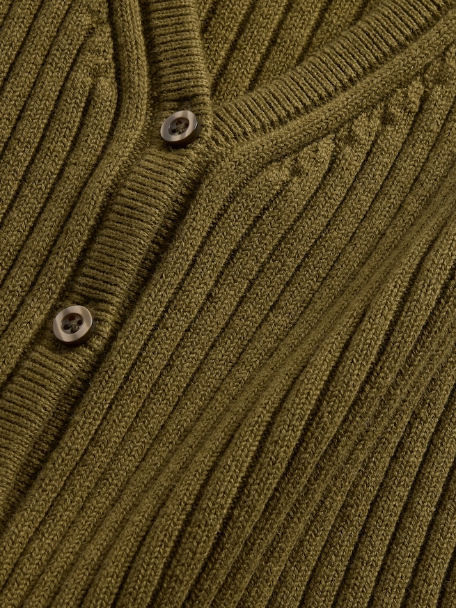 クロップド リブカーディガン-4