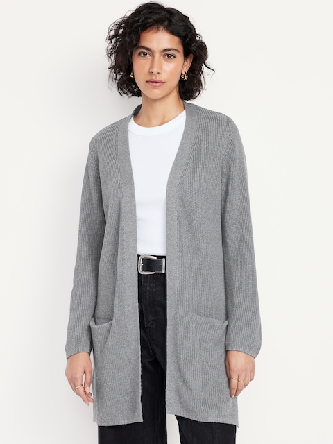 Longline Open-Front Sweater