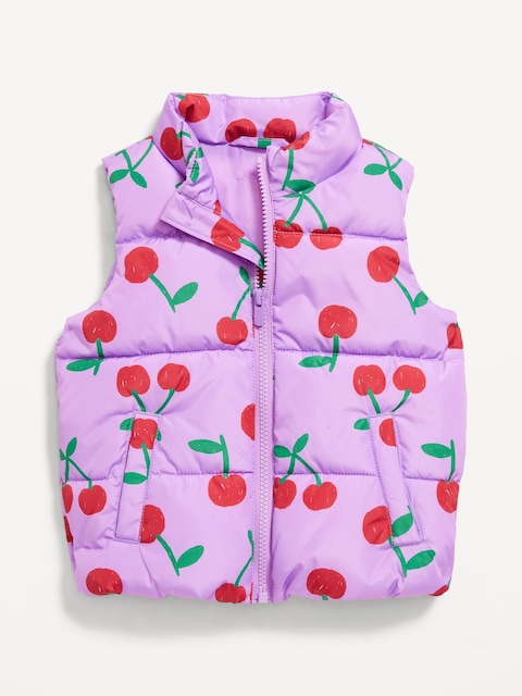 GILET REMBOURRÉ HYDRORÉSISTANT FROST FREE À MOTIF POUR TOUTE-PETITE FILLE