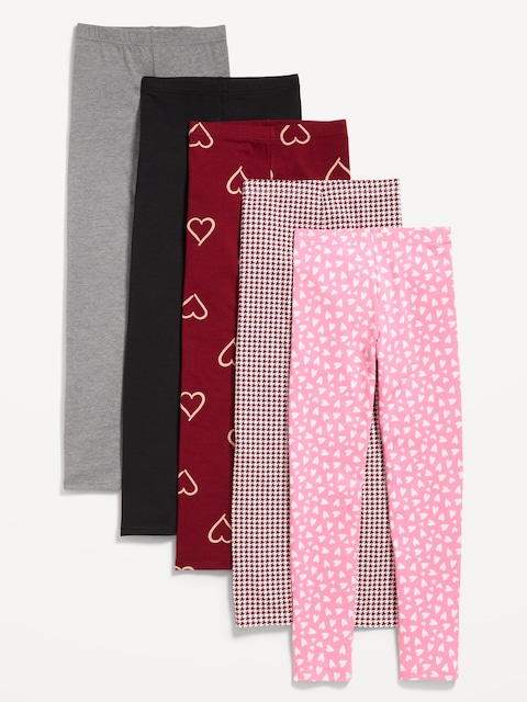 Full-Length Leggings 5-Pack for Girls