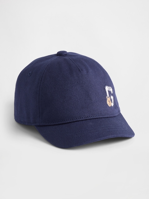 Toddler Organic Cotton Bear Logo Baseball Hat