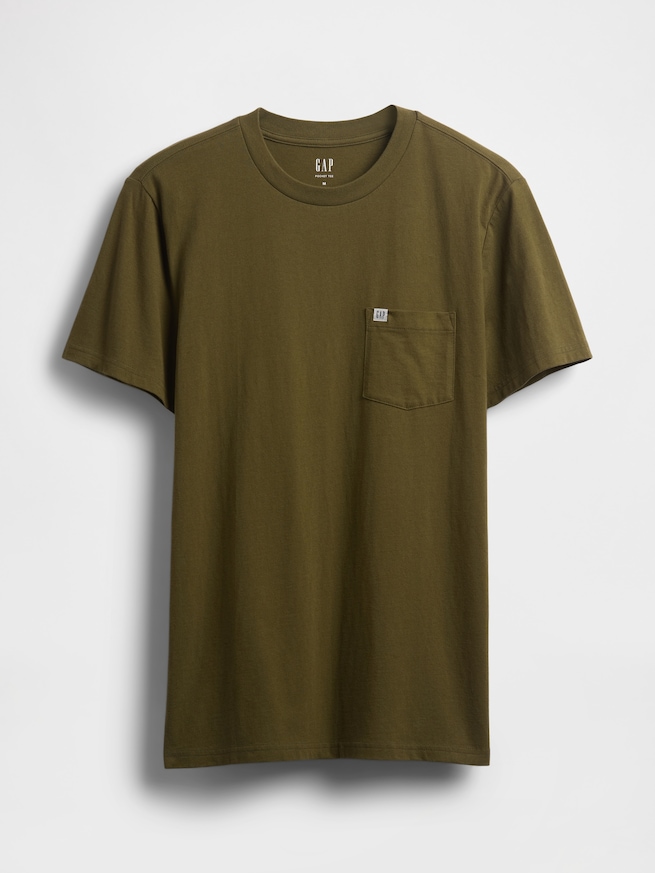 GAPミニロゴ ポケット Tシャツ(ユニセックス)-4