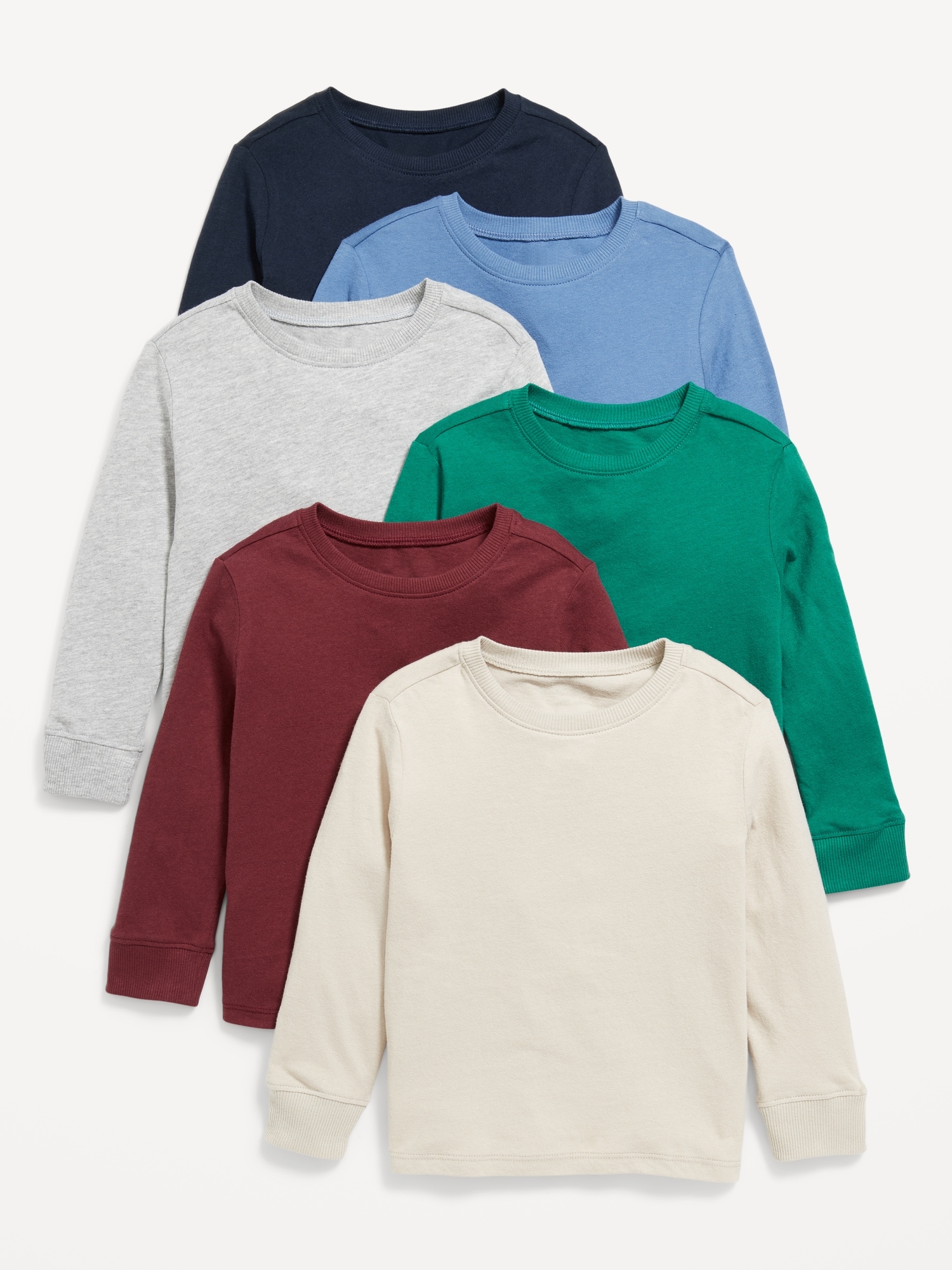 T-SHIRT À MANCHES LONGUES POUR TOUT-PETIT GARÇON (PAQUET DE 6)