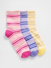 ストライプ クルーソックス 3足セット  (キッズ)-0