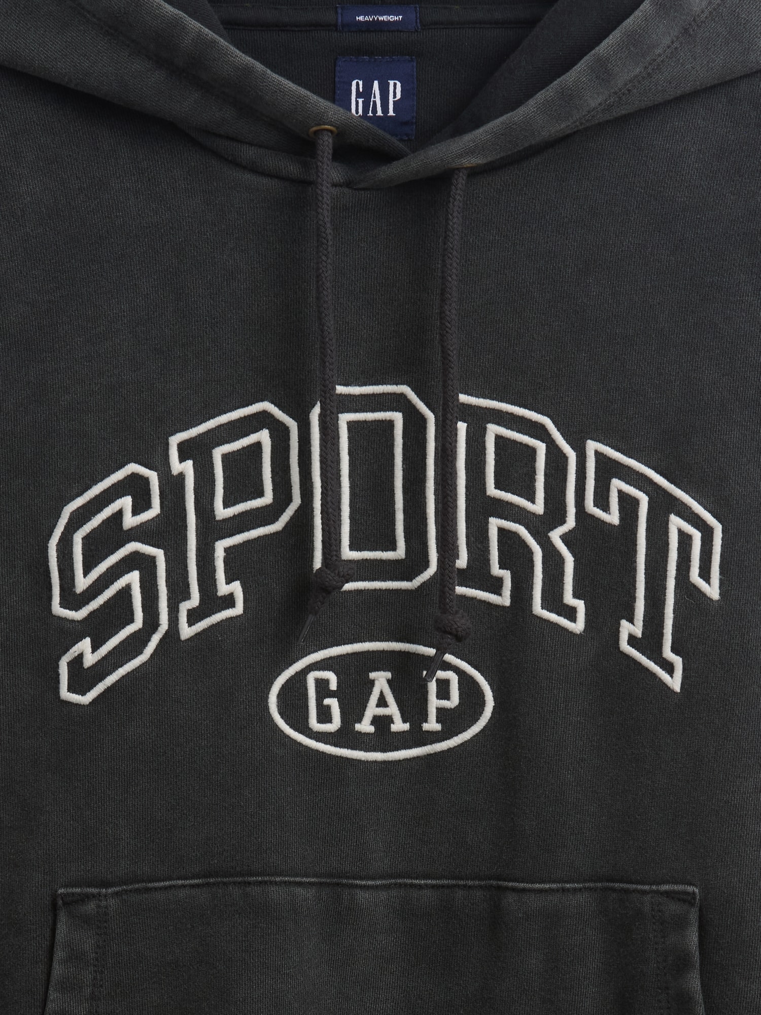 ヘビーウェイト オーバーサイズ クロップド GAPロゴパーカー-3