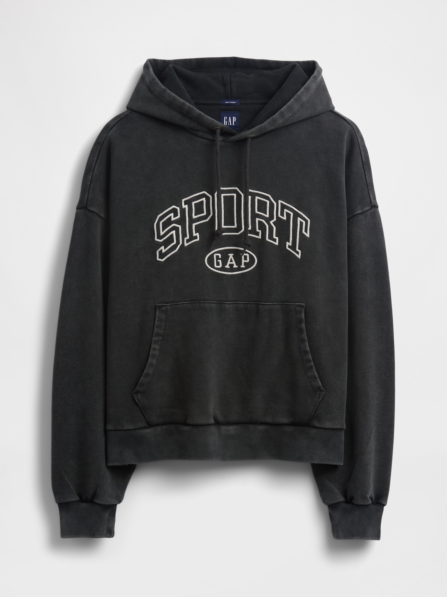 ヘビーウェイト オーバーサイズ クロップド GAPロゴパーカー-4