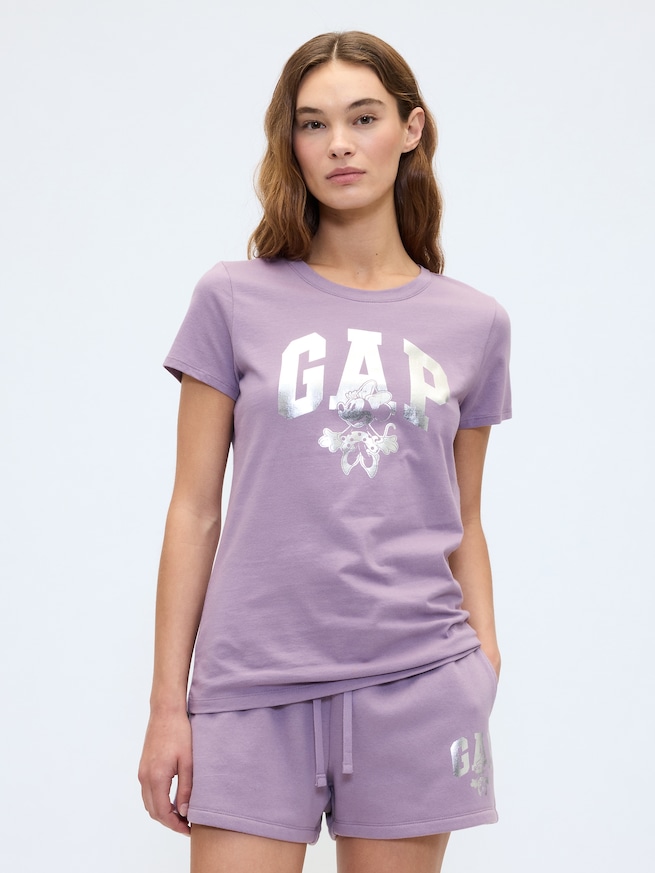 Gap × ディズニー ミニーマウス GAPロゴTシャツ-0