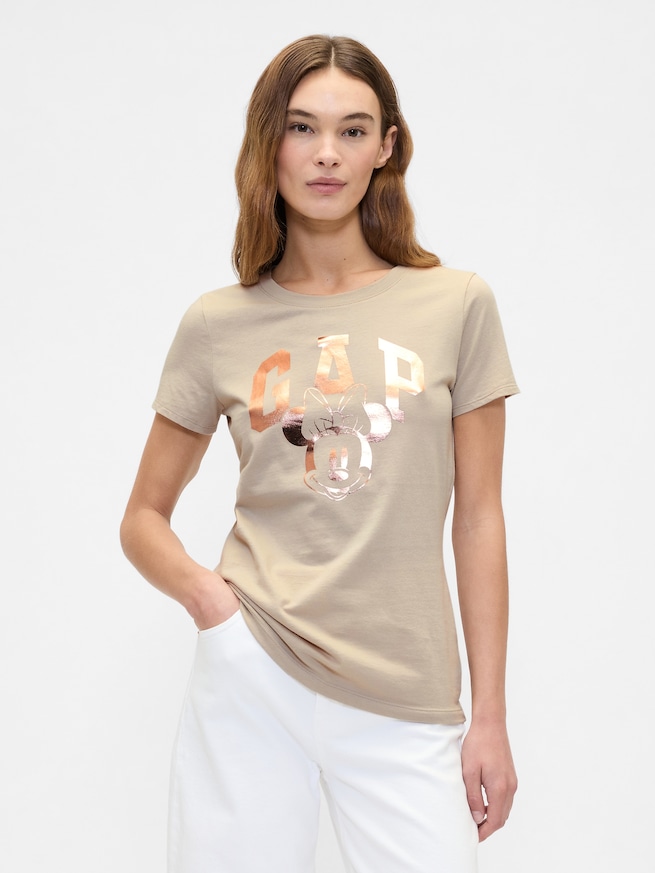 Gap × ディズニー ミニーマウス GAPロゴTシャツ-0