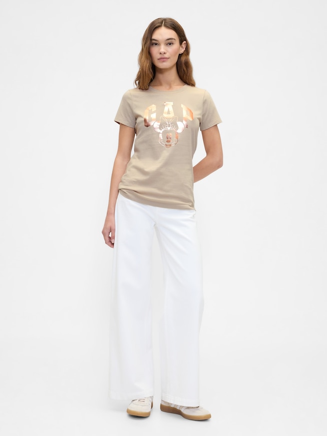 Gap × ディズニー ミニーマウス GAPロゴTシャツ-2