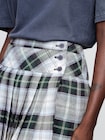 Gap × Malbon コットンリネン プレイド プリーツミニスカート・スコート-1