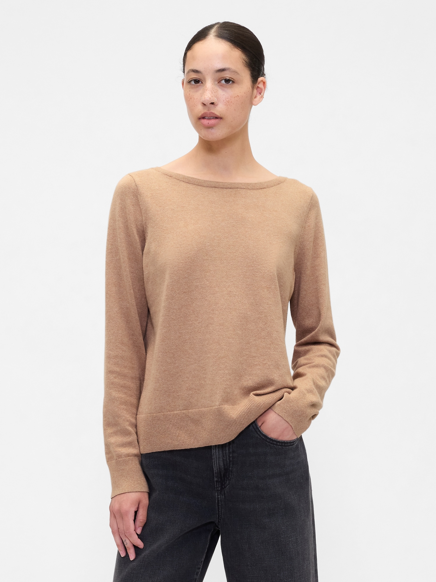 Relaxed Boatneck Sweater