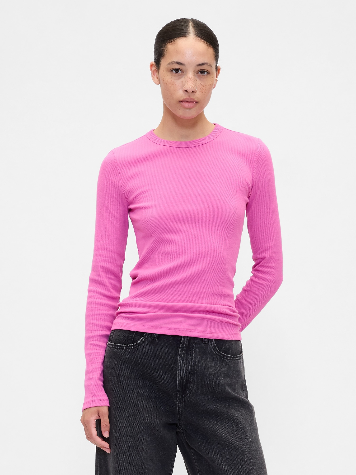 Essential Ribbed Crewneck T-Shirt