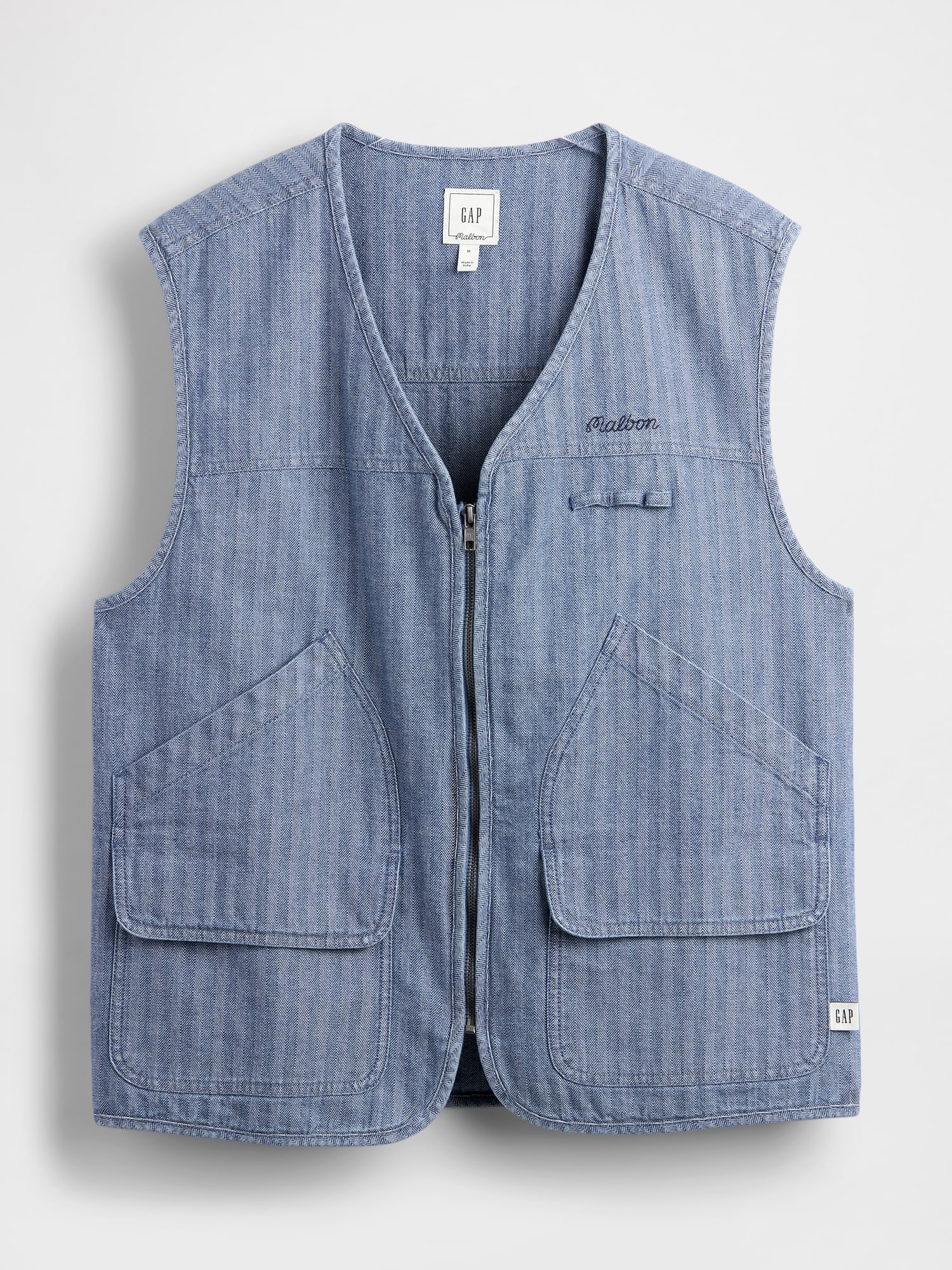 Gap × Malbon ヘリンボーン ユーティリティベスト-6