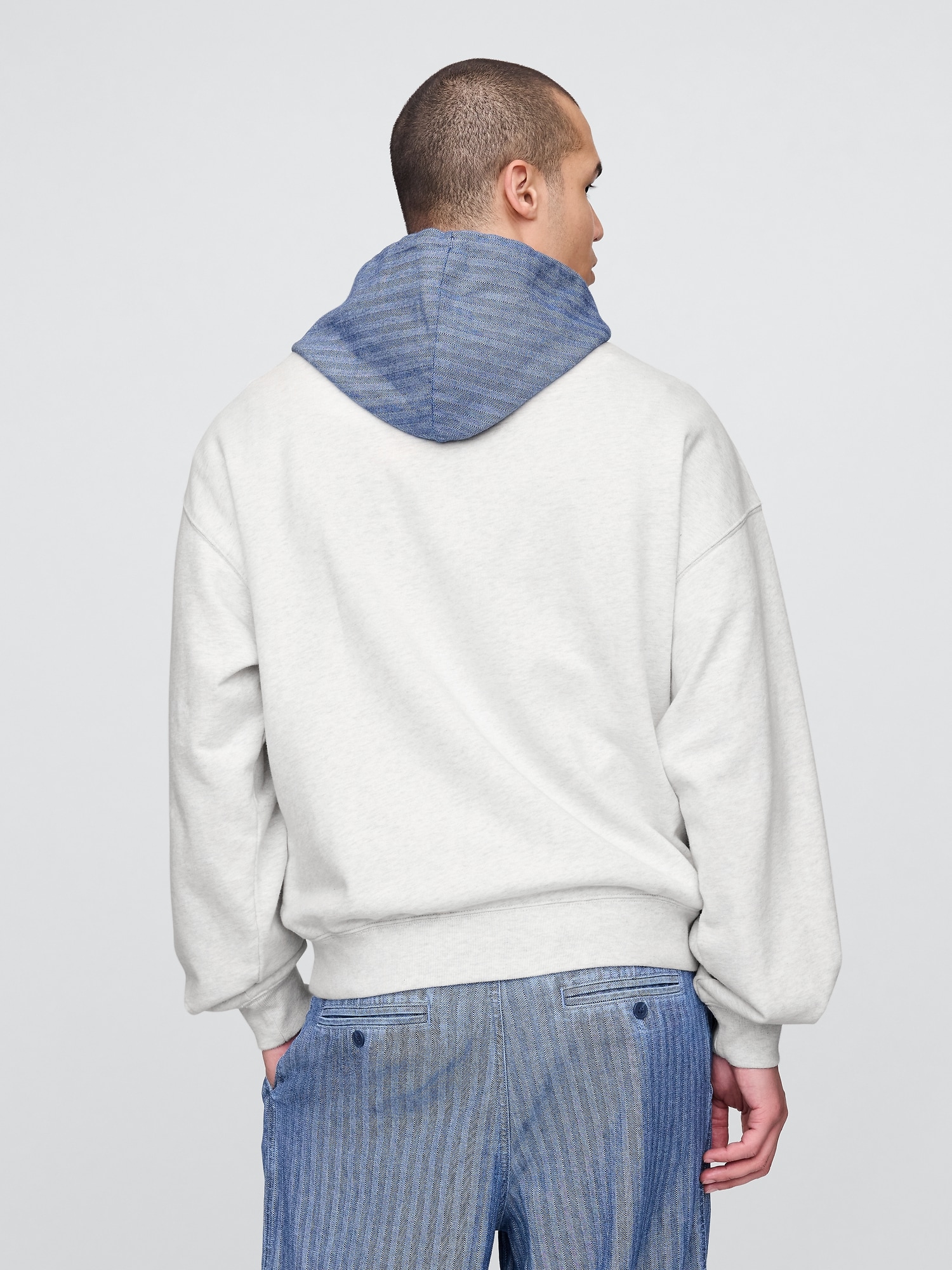 Gap × Malbon ヘビーウェイト フレンチテリー ロゴパーカー-3