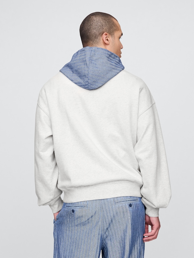 Gap × Malbon ヘビーウェイト フレンチテリー ロゴパーカー-3