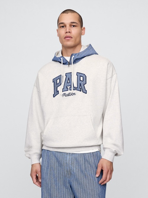 Gap × Malbon ヘビーウェイト フレンチテリー ロゴパーカー