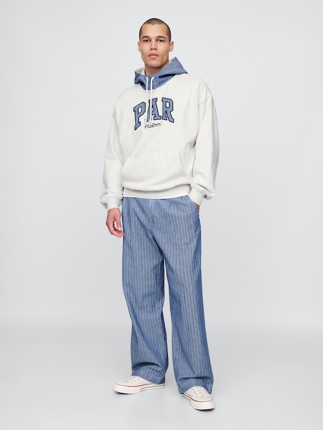 Gap × Malbon ヘビーウェイト フレンチテリー ロゴパーカー-2