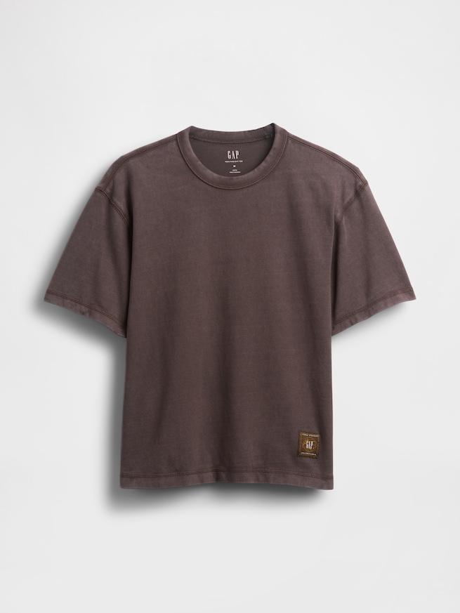 ヘビーウェイト クロップド グラフィックTシャツ-4