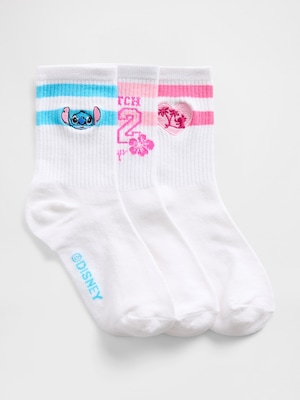 リロ＆スティッチ クルーソックス 3足セット (キッズ)