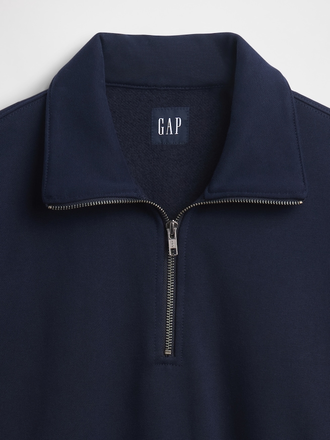 ヘビーウェイト オーバーサイズ 1/4ジップアップ プルオーバー-3