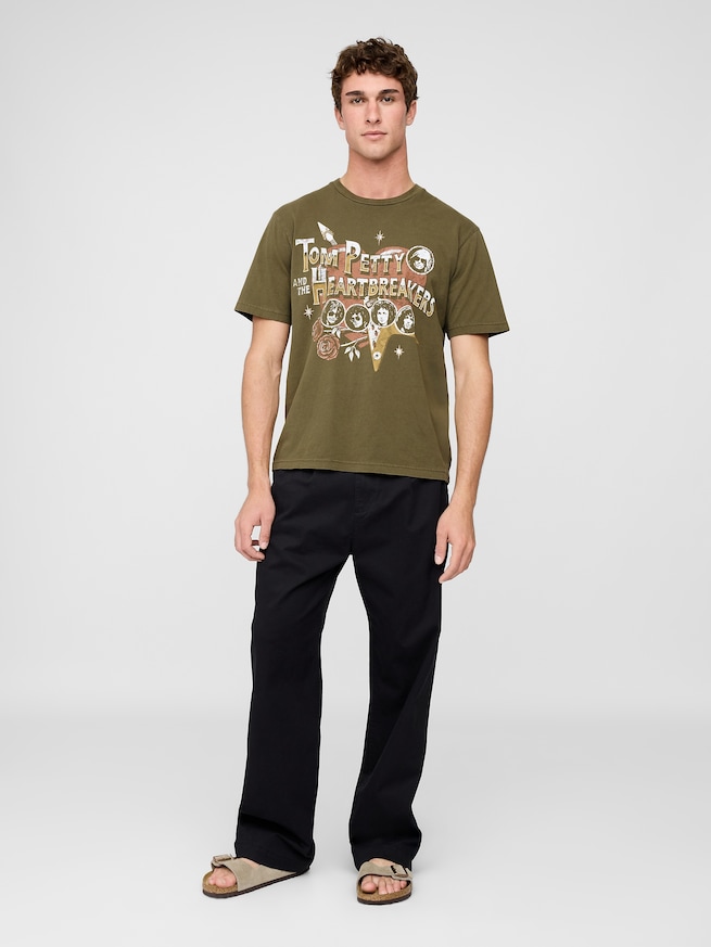 トム・ペティ＆ザ・ハートブレイカーズ クロップド グラフィックTシャツ-1