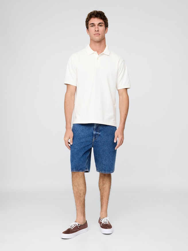 リラックス ピケポロシャツ-1