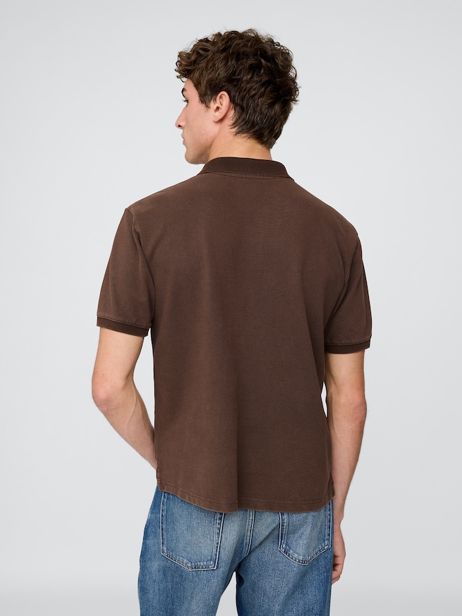 リラックス ピケポロシャツ-2