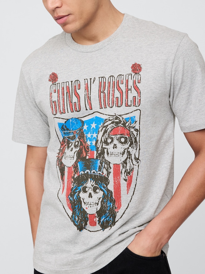 ガンズ・アンド・ローゼズ グラフィックTシャツ-3