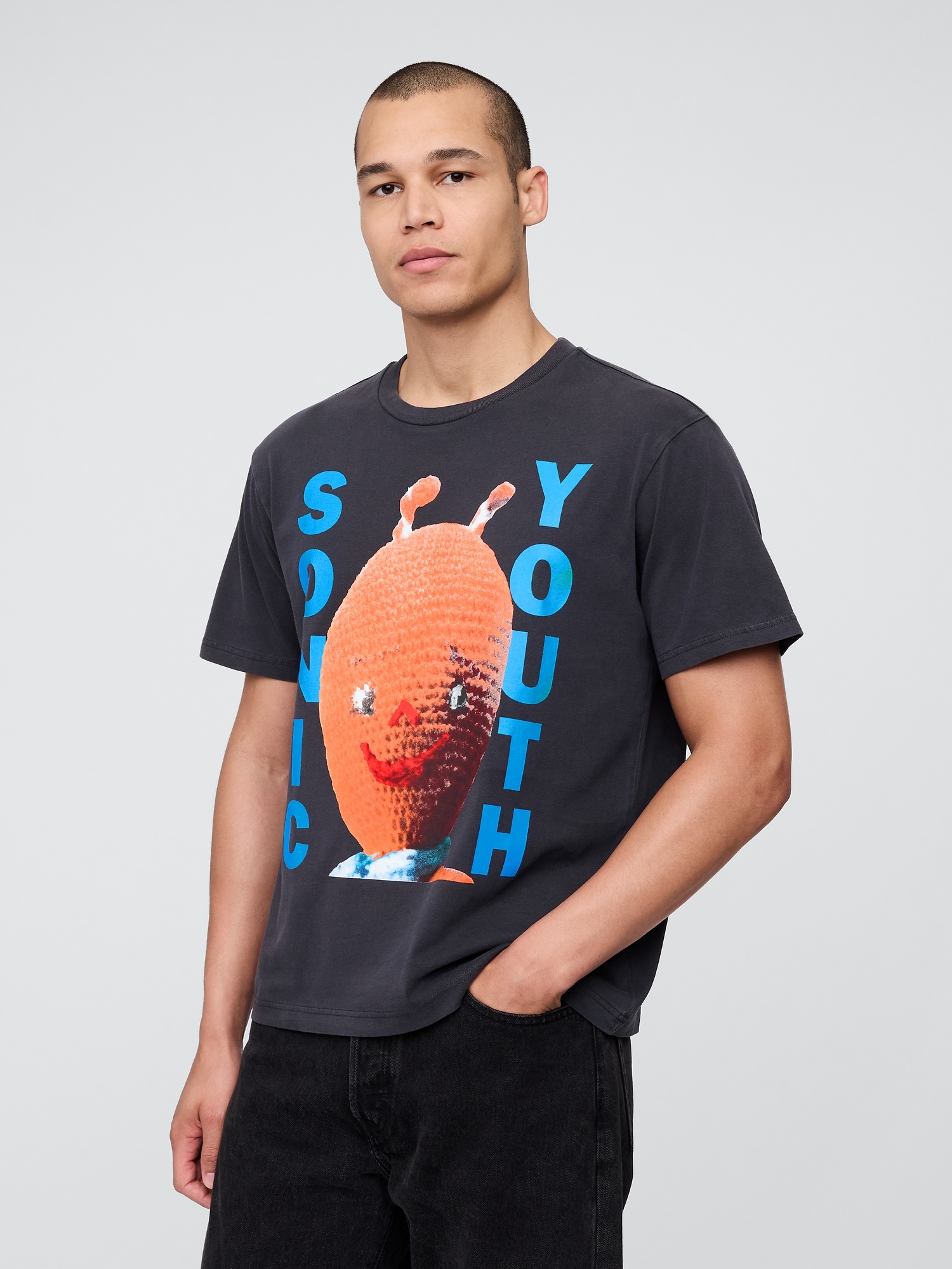 XL Sonic Youth グラフィックTシャツ ブラック ソニックユース