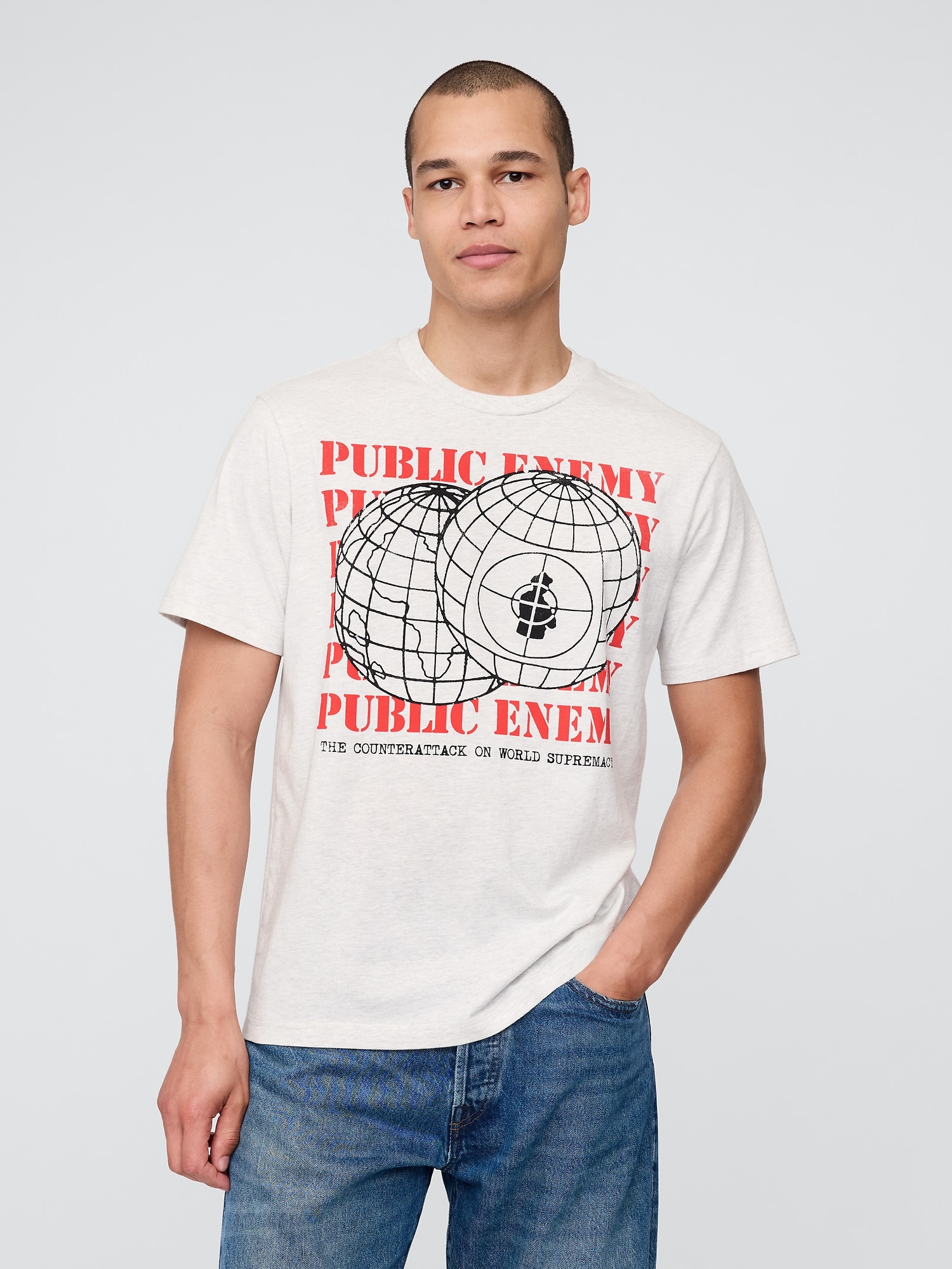 Gap パブリック・エネミー リラックス グラフィックTシャツ Gap パブリック・エネミー リラックス グラフィックTシャツ