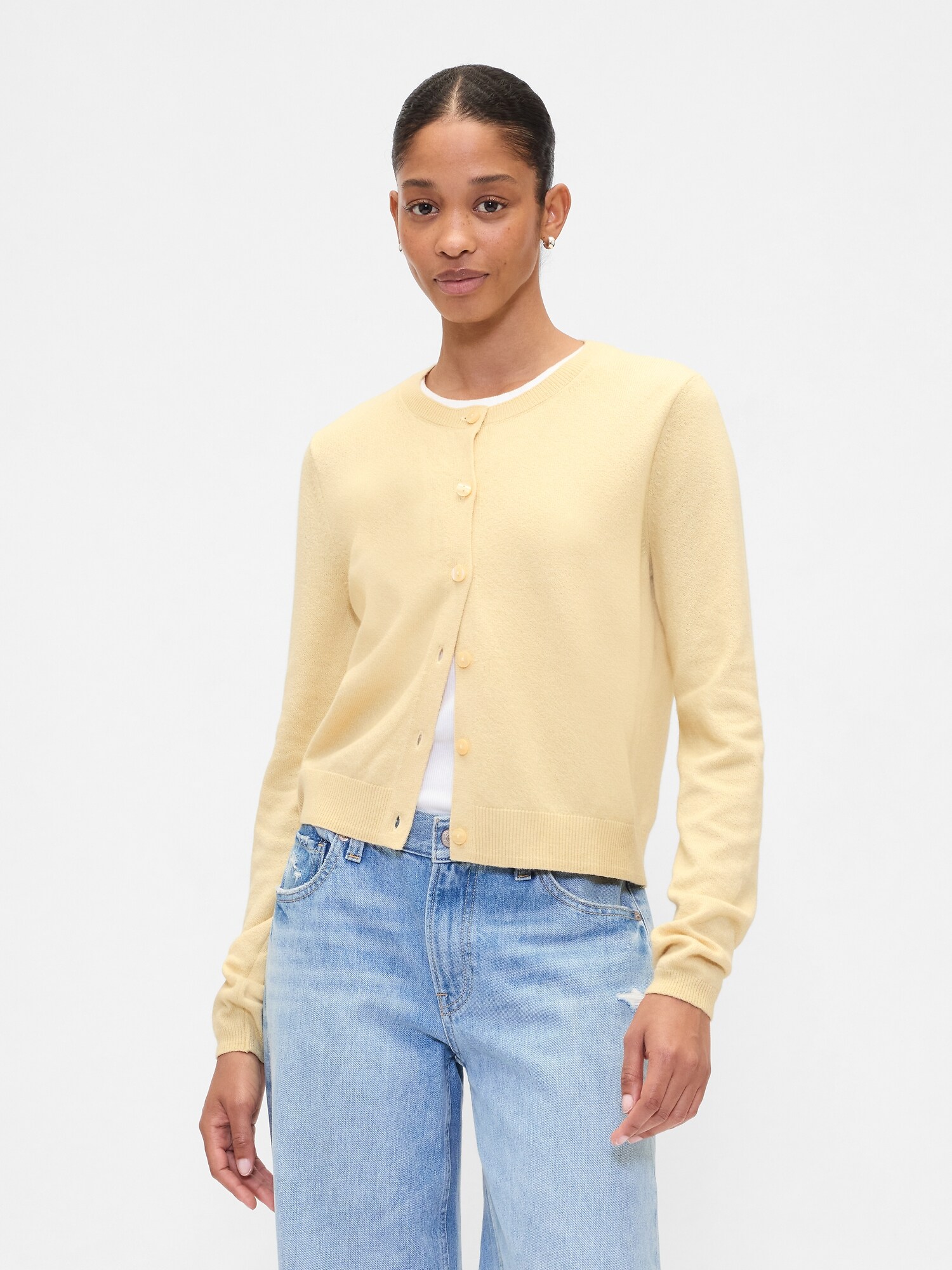 Cashsoft Crewneck Cardigan