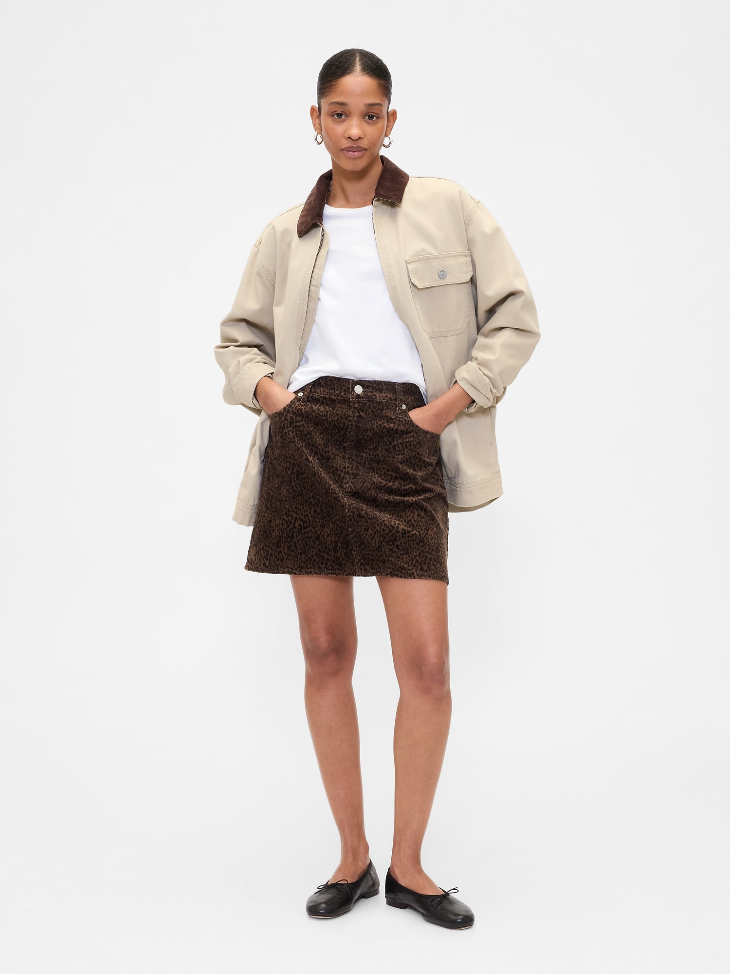Corduroy Mini Skirt