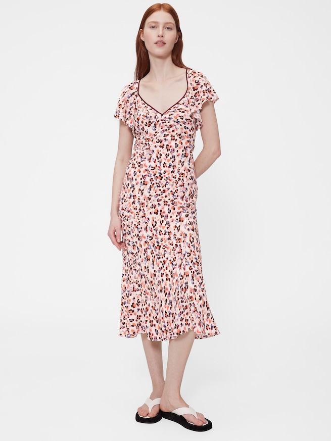 GapStudio クレープ ミディドレス-0